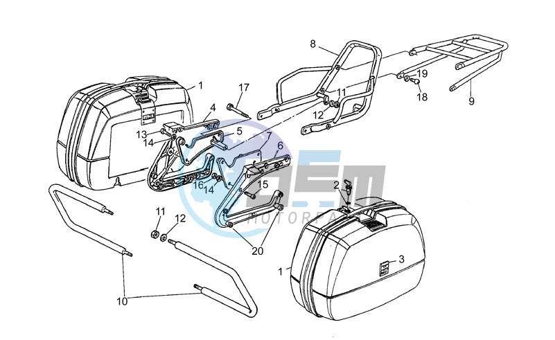 Saddlebags-rear bumper