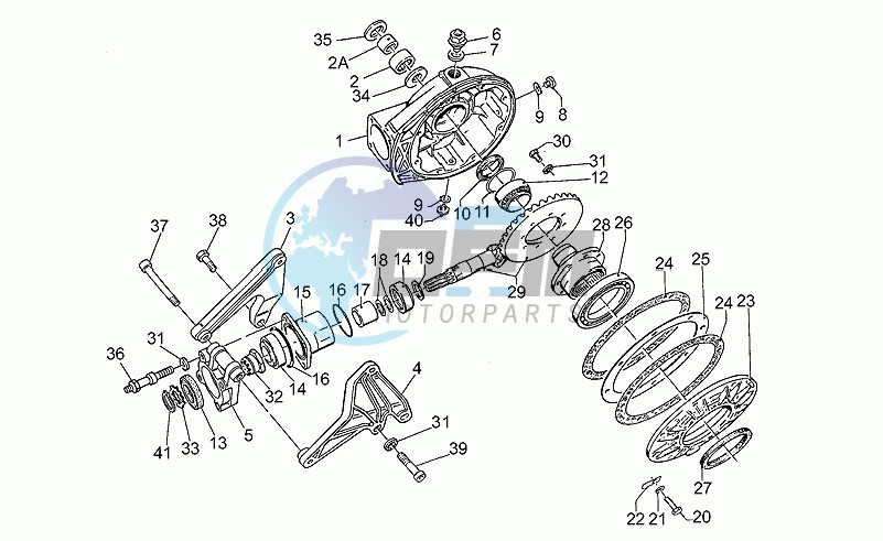 Rear bevel gear