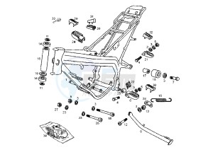 SENDA SM DRD RACING LTD - 50 cc drawing FRAME-CENTRAL STAND