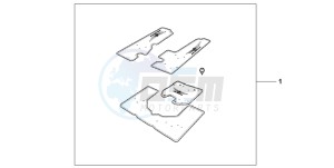 GL1800 drawing PANNIER/TRUNK CARPET SET