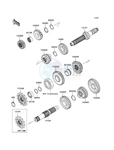 KX250F KX250YBF EU drawing Transmission