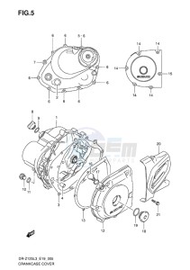 DR-Z125 EU drawing CRANKCASE COVER