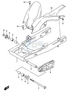 GSX-R125 drawing REAR SWINGINGARM