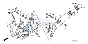 CB1300SA9 Europe Direct - (ED / ABS BCT MME TWO TY2) drawing EXHAUST MUFFLER