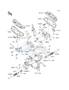 VN 900 B [VULCAN 900 CLASSIC] (6F-9F) B9F drawing FOOTRESTS