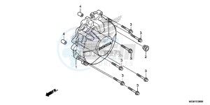 CB600FAD Hornet - CB600F ABS England - (3ED) drawing GENERATOR COVER