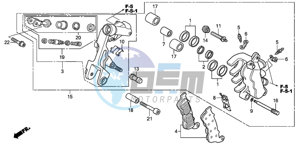 FRONT BRAKE CALIPER (L.)