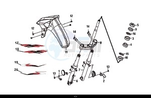 CROX 50 (45Km/h) (AE05WA-EU) (E4) (L8-M0) drawing STEERING STEM FRONT CUSHION