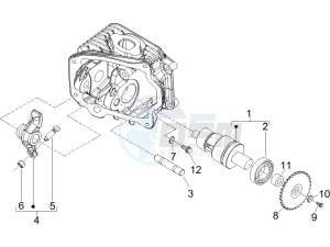 Liberty 50 4T PTT NEXIVE drawing Rocking levers support unit