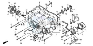 TRX500FPEA U / EC PS drawing FRONT CRANKCASE COVER (TRX500FE/FPE)