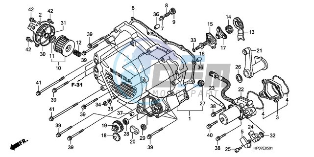 FRONT CRANKCASE COVER (TRX500FE/FPE)