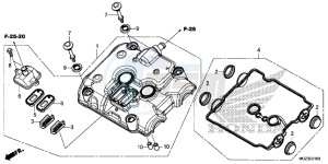 CBR500RAD CBR500R ABS UK - (E) drawing CYLINDER HEAD COVER