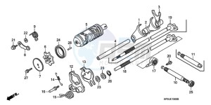 TRX500FPE9 Australia - (U / PS) drawing GEARSHIFT DRUM