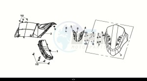 JET X 125 (XH12WW-EU) (E5) (M1) drawing METER - WIND SCREEN