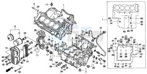 CBR600F2 drawing CRANKCASE SET