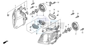 NSS250 JAZZ drawing HEADLIGHT (NSS2501/NSS250A)