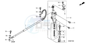 CRF250RD CRF250R Europe Direct - (ED) drawing RR. BRAKE MASTER CYLINDER