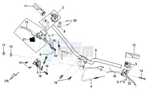 MIO 100 drawing HANDLEBAR / BRAKE LEVERS CPL  L /R