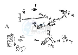 SENDA SM EURO2 - 125 cc drawing REAR BRAKE SYSTEM