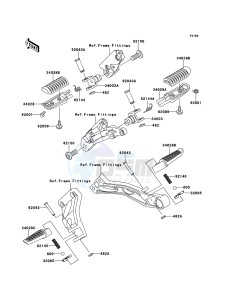 ZRX1200R ZR1200-A5H FR GB XX (EU ME A(FRICA) drawing Footrests