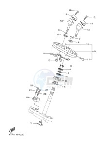 XVS950CU XV950R XV950 R-SPEC (2DX7) drawing STEERING