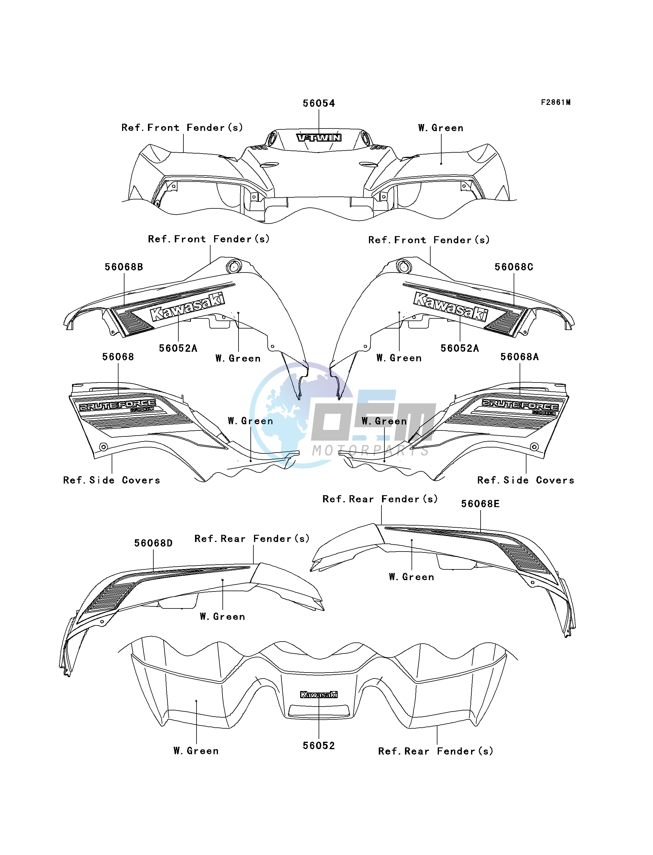 DECALS-- W.GREEN- --- D9F- -