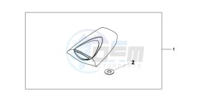 CBR600RR9 France - (F / CMF MME SPC) drawing SEAT COWL *R157*