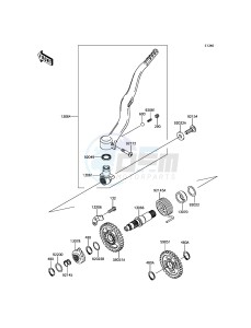 KLX450R KLX450AGF EU drawing Kickstarter Mechanism