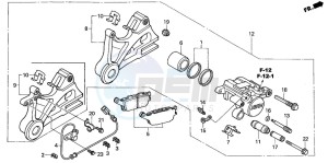 CBF500 drawing REAR BRAKE CALIPER