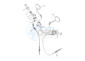 SR 125 drawing STEERING HANDLE -CABLE