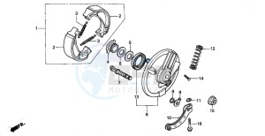 MT50F drawing FRONT BRAKE PANEL