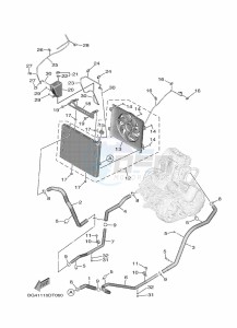 YXE850EN YX85EPAN (BANP) drawing RADIATOR & HOSE