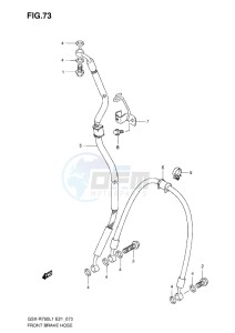 GSX-R750 drawing FRONT BRAKE HOSE