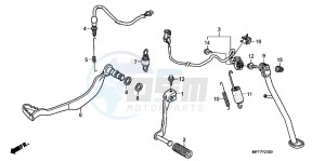 XL700VAB TRANSALP E drawing PEDAL/SIDE STAND