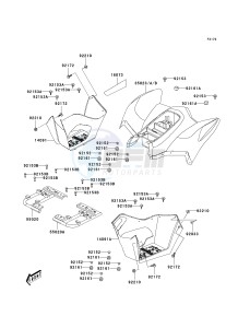 KSF 50 B [KFX50] (B7F-B9S) B7F drawing REAR FENDER-- S- -