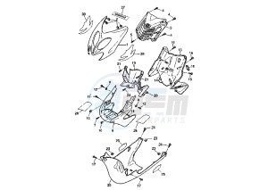 YQ AEROX R 50 drawing FRONT BODY MY99