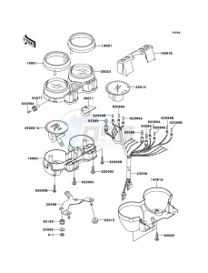 ZRX1200R ZR1200A6F FR GB XX (EU ME A(FRICA) drawing Meter(s)