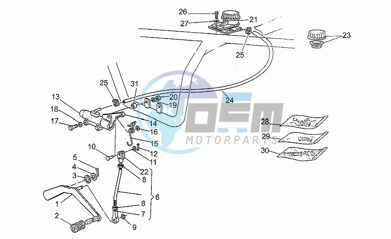 Rear master cylinder