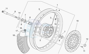 Nevada Classic 750 IE IE drawing Front wheel