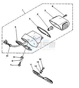 XV VIRAGO 250 drawing TAILLIGHT