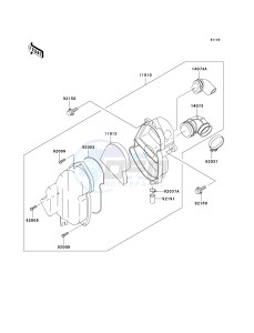 KLX 110 A (A1-A4) drawing AIR CLEANER