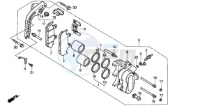 NV600C drawing FRONT BRAKE CALIPER