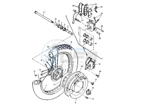 XTZ TENERE 660 drawing FRONT WHEEL