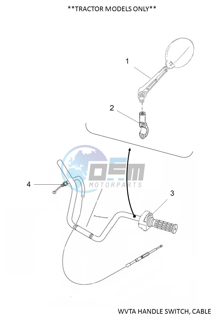 WVTA HANDLE SWITCH, CABLE