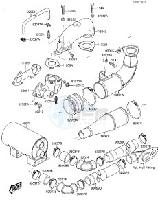 JS 650 A [650 SX] (A1) [650 SX] drawing MUFFLER -- KAW10001B787 Till KAW15906E787- -