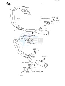 ZX 600 B [NINJA 600RX] (B1) [NINJA 600RX] drawing MUFFLERS