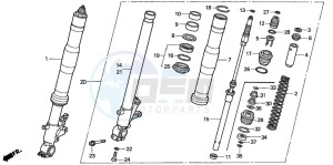 CBR900RE drawing FRONT FORK