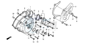 TRX400EX SPORTRAX 400EX drawing LEFT CRANKCASE COVER