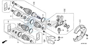 TRX420FA6G TRX420 Europe Direct - (ED) drawing FRONT KNUCKLE/FRONT DRIVESHAFT