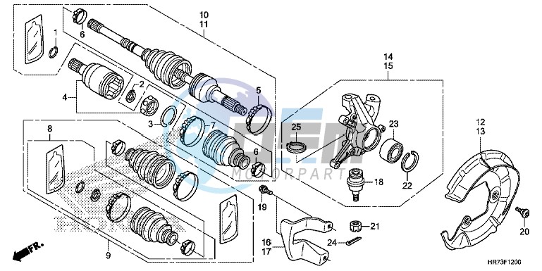 FRONT KNUCKLE/FRONT DRIVESHAFT